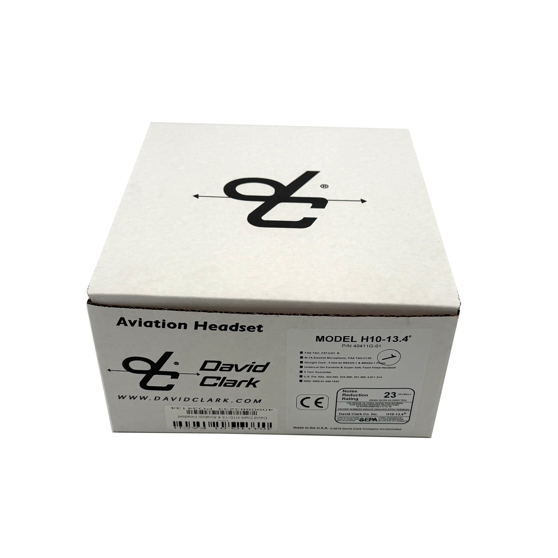 David Clark H10-13.4 Aviation Headset – 40411G-01, Boxed