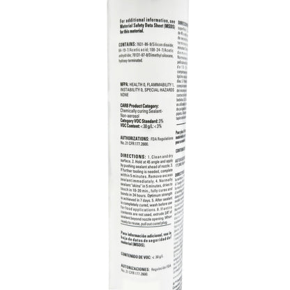 DOWSIL 700 Silicone Sealant – Close-Up of Back Label Information