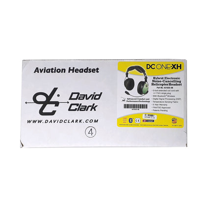 David Clark DC ONE-XH Helicopter Headset with Hybrid ENC, Bluetooth, and U-174/U Plug Box Front