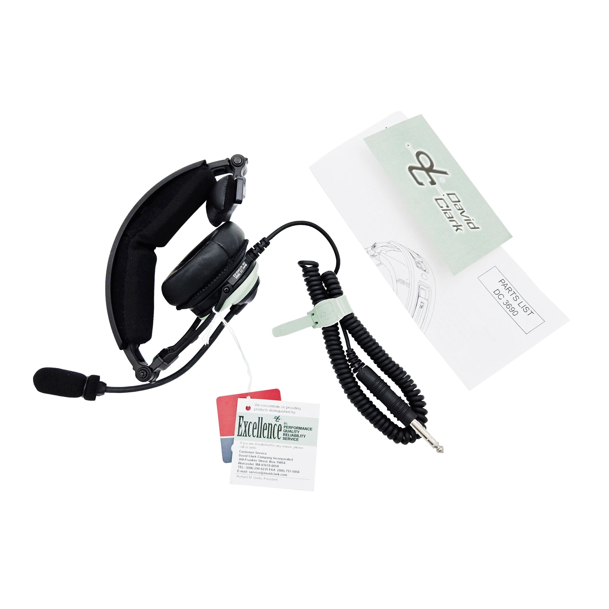 David Clark DC 3690 Single Ear Headset Kit – Unboxed Components