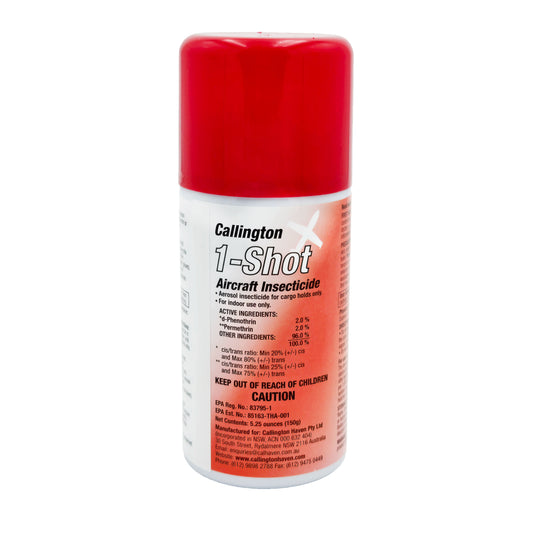 Callington 1-Shot aircraft insecticide aerosol 5.25 oz for cargo holds