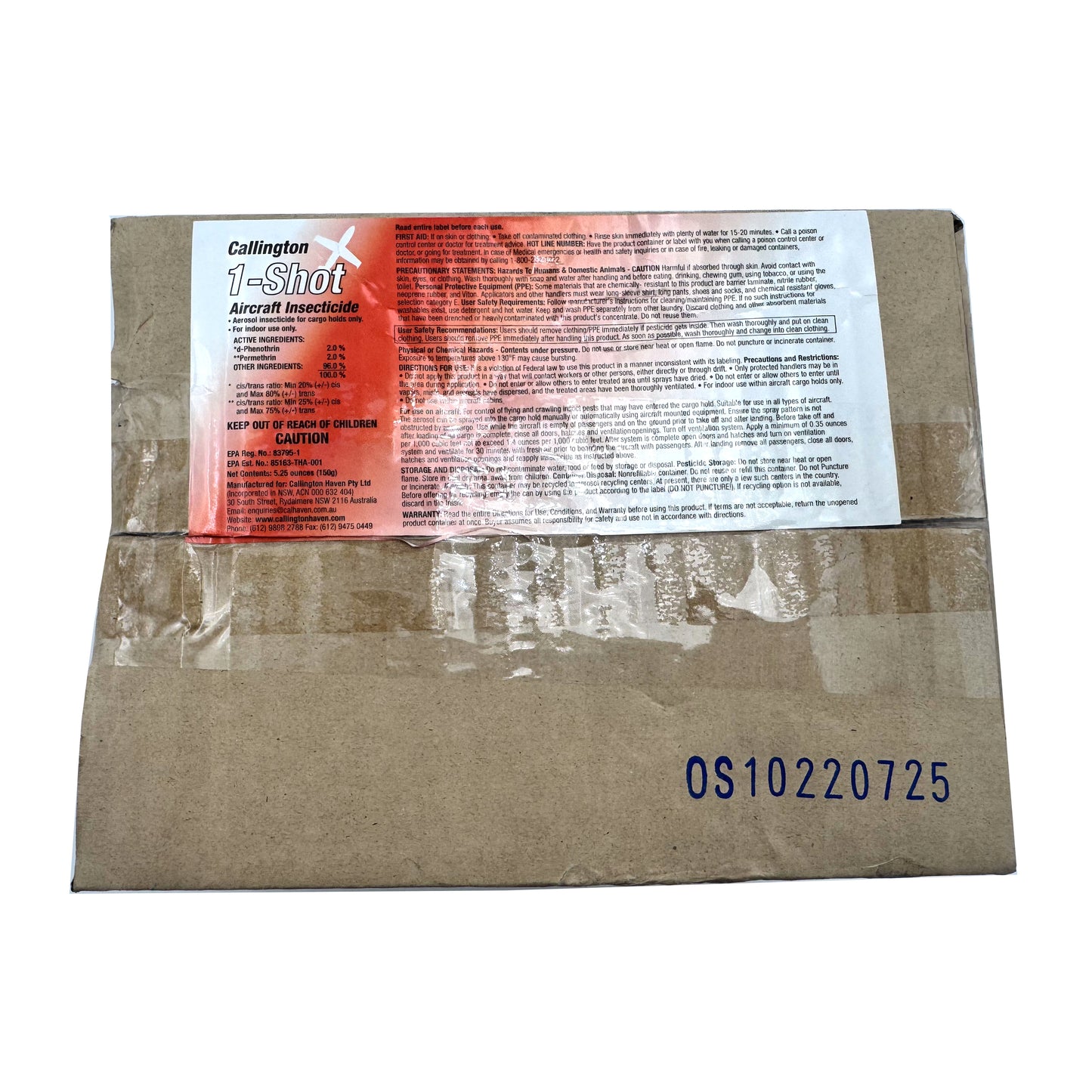 Callington 1‑Shot Aircraft Insecticide 150g – Cargo Hold Disinsection