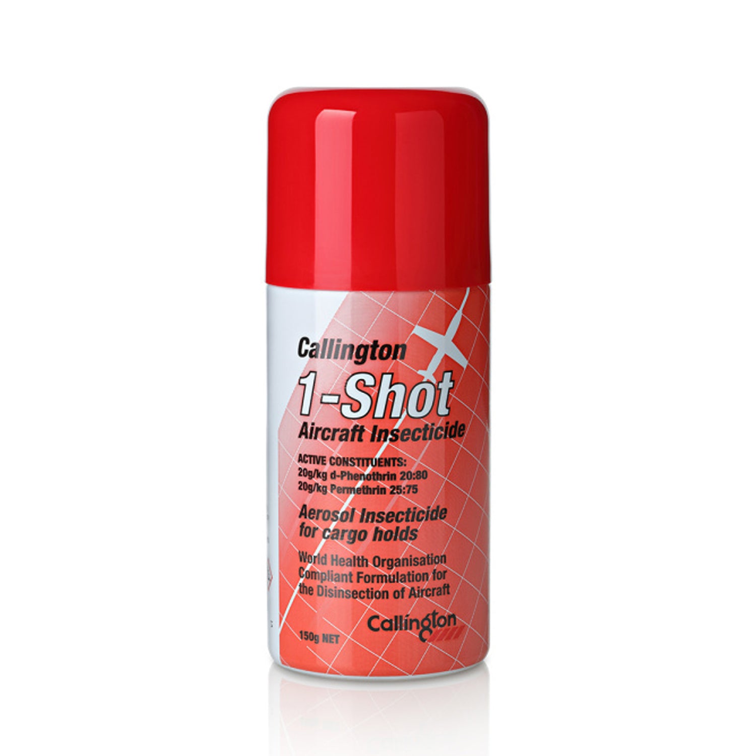 Callington 1-Shot Aircraft Insecticide 150g aerosol can for cargo hold disinsection – WHO and EPA approved
