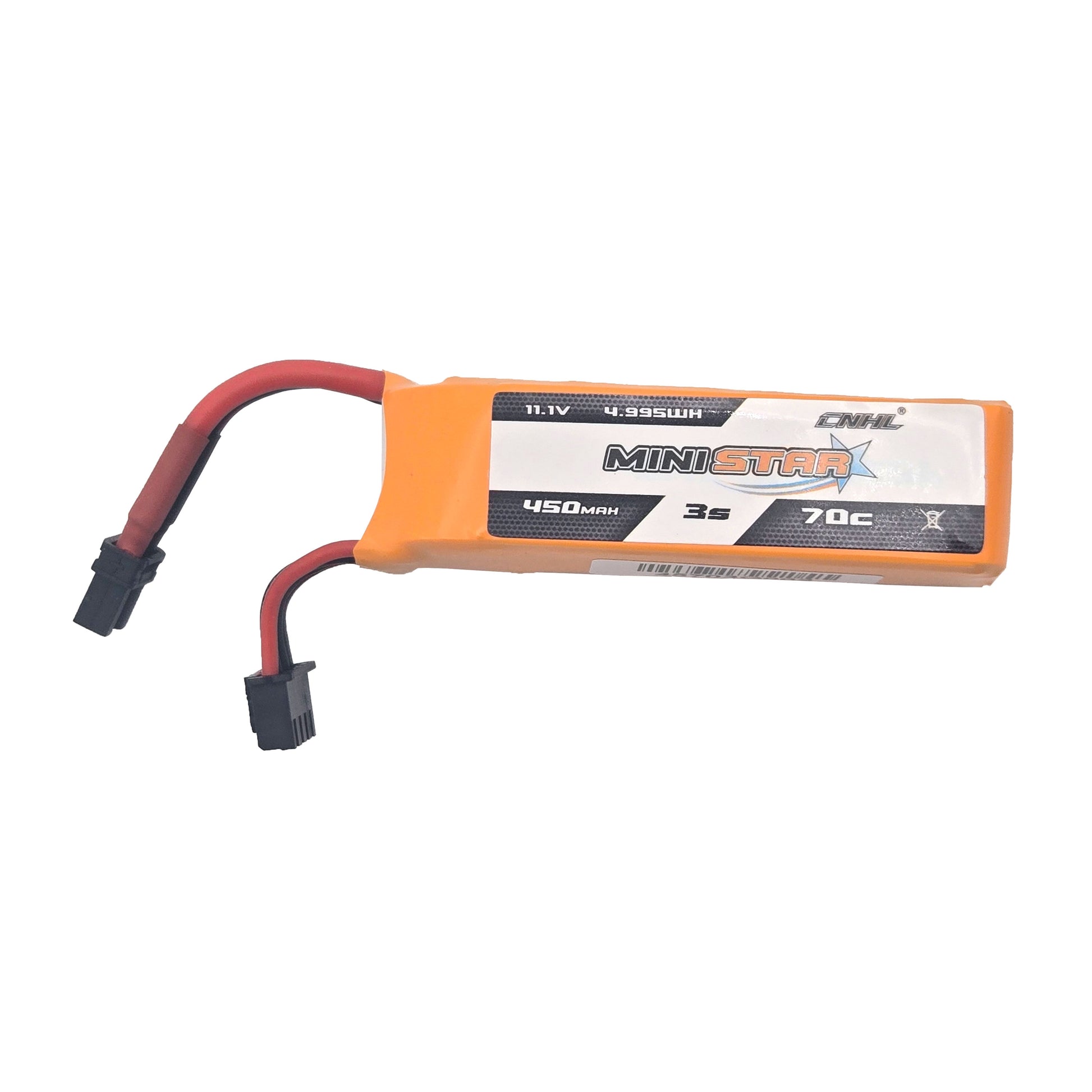 CNHL MiniStar 450mAh Battery – Top View Displaying MINISTAR Branding