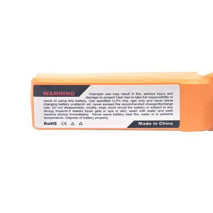 CNHL MiniStar 450mAh LiPo Battery – Top View of the Warning Label, Close-Up