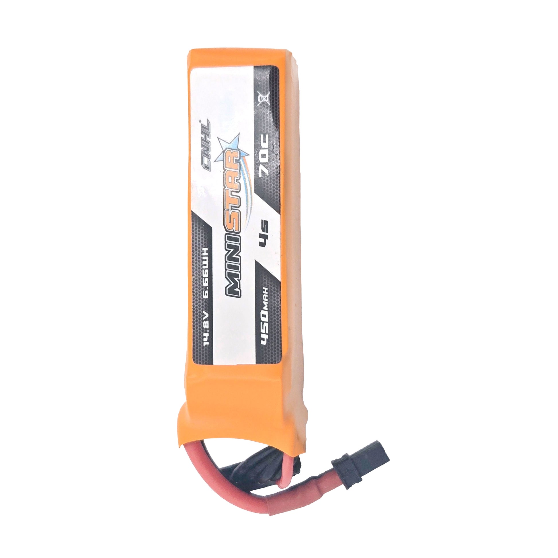 CNHL MiniStar 450mAh LiPo Battery – Top View with XT30 Plug and Branding