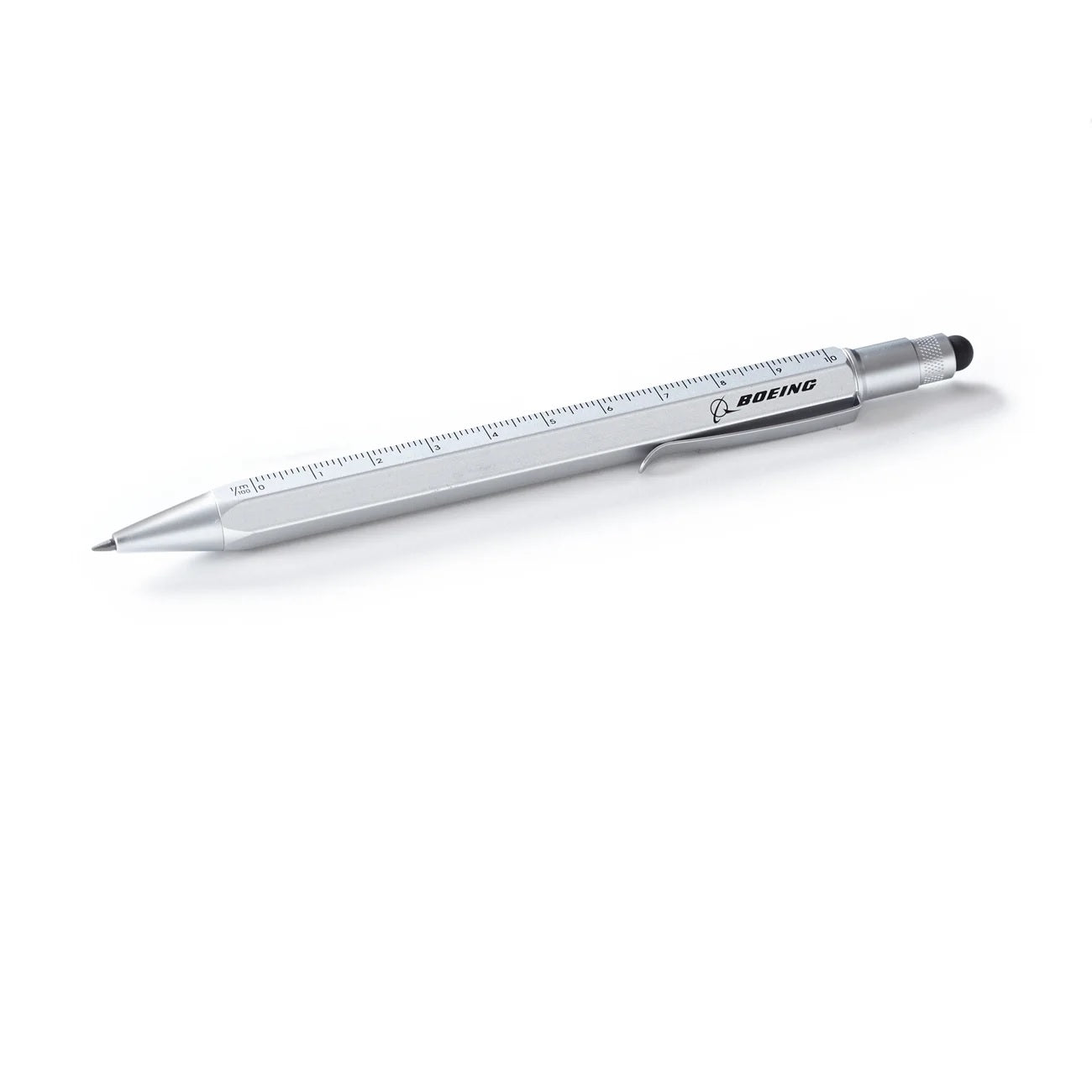 Boeing 2-in-1 mechanical pencil with stylus tip in silver finish