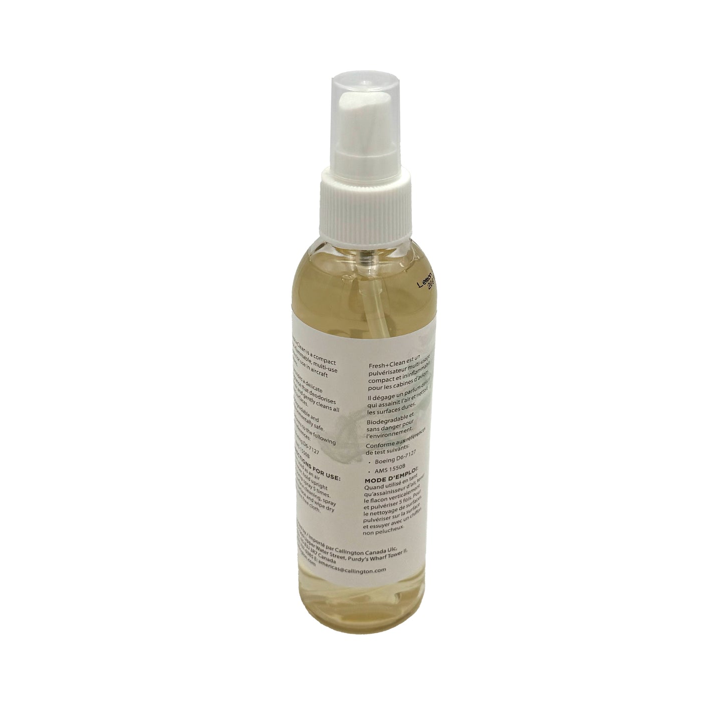 Callington Fresh + Clean Air Freshener 150mL – Aircraft‑Safe Formula, Lemon , Back