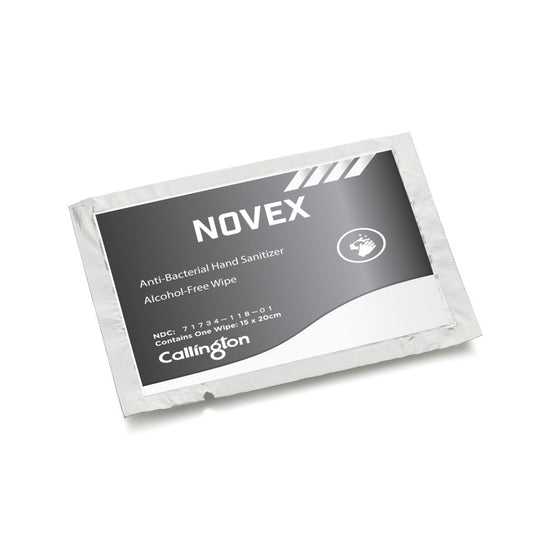Callington NOVEX Non-Alcohol Anti-Bacterial Hand Sanitizer Wipe – Individual Sachet