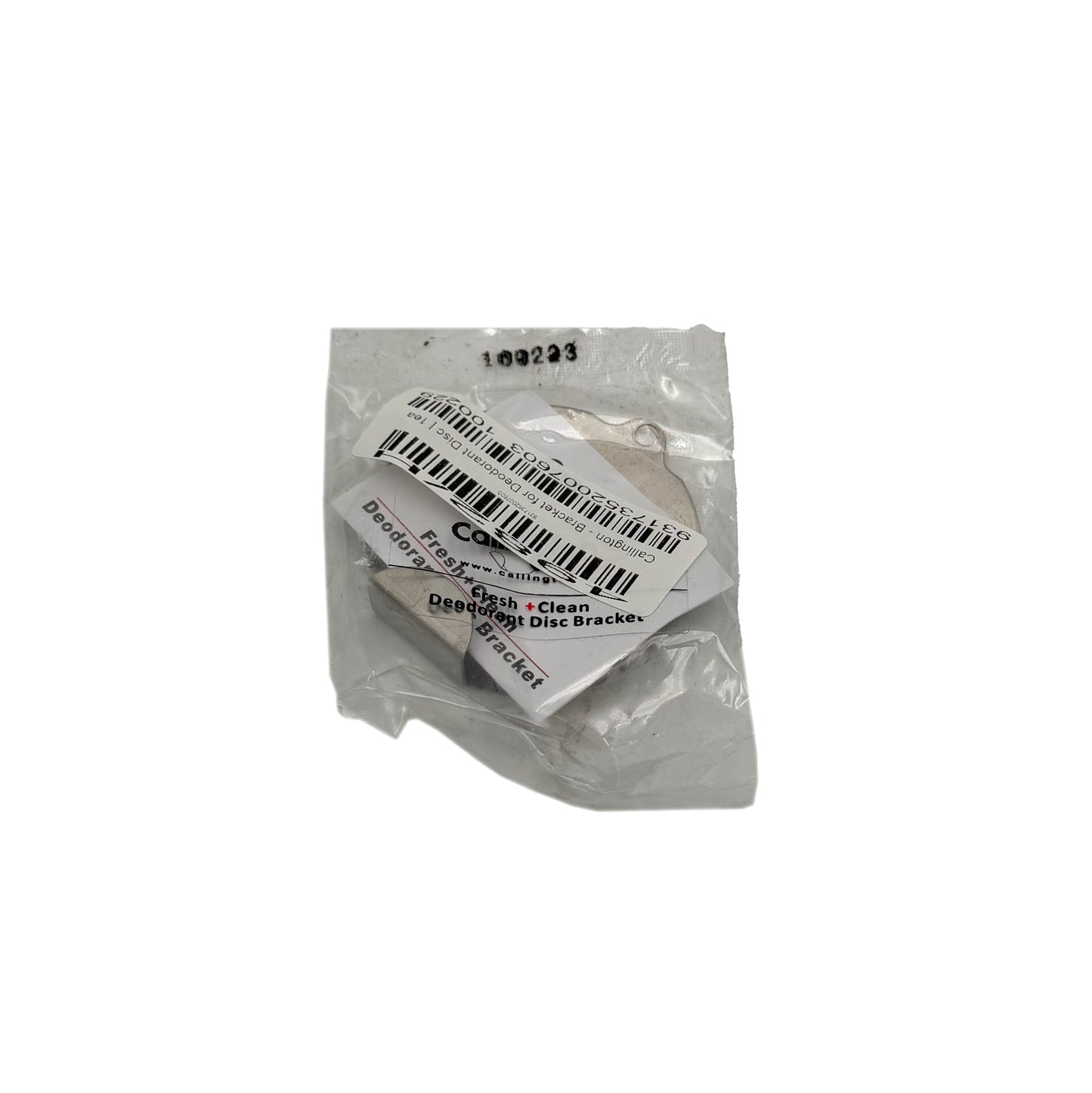 Callington Stainless Steel Holder for Fresh + Clean Deodorant Disc – Aircraft Mount, in package
