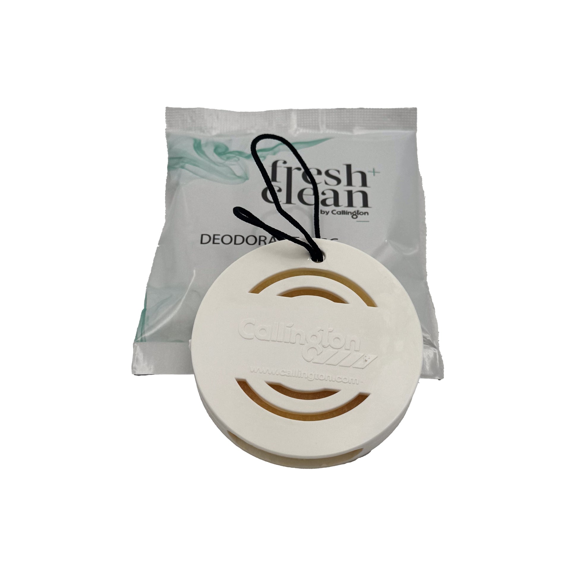 Callington Fresh + Clean Deodorant Disc aircraft air freshener deodorant disc product packaging