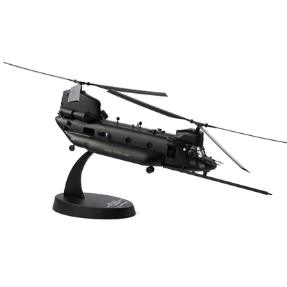 “Side view of Boeing MH-47G Chinook Special Operations helicopter model”