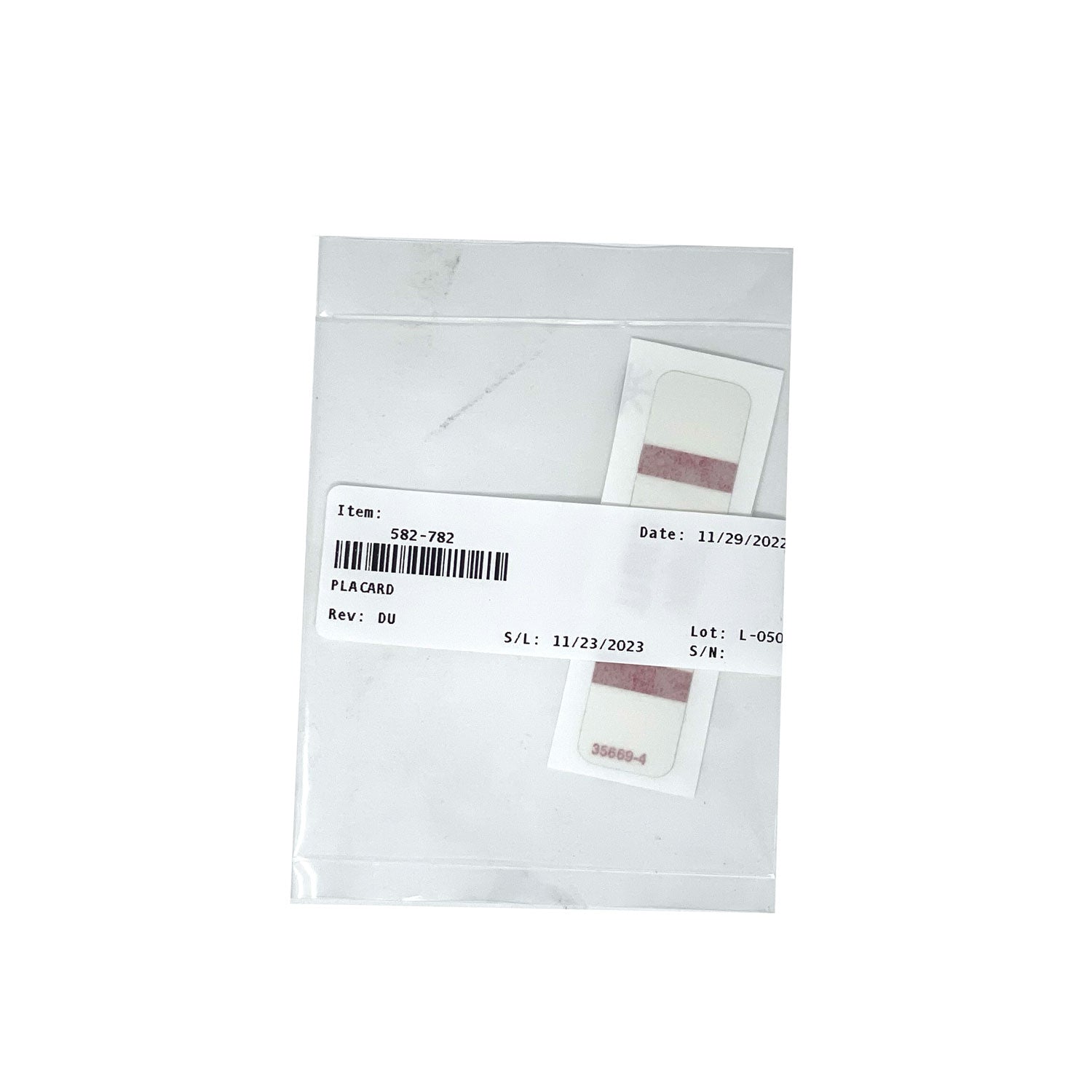 Piper Aircraft - Placard 582-782