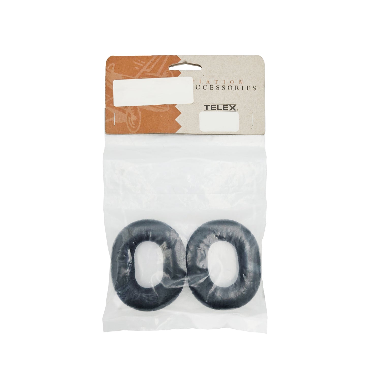 Telex Leather Ear Cushions for ANR 500 – Back View Showing Product Info and Label