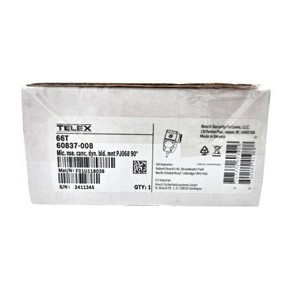 Telex 66TRA Handheld Microphone – Box with Product Label