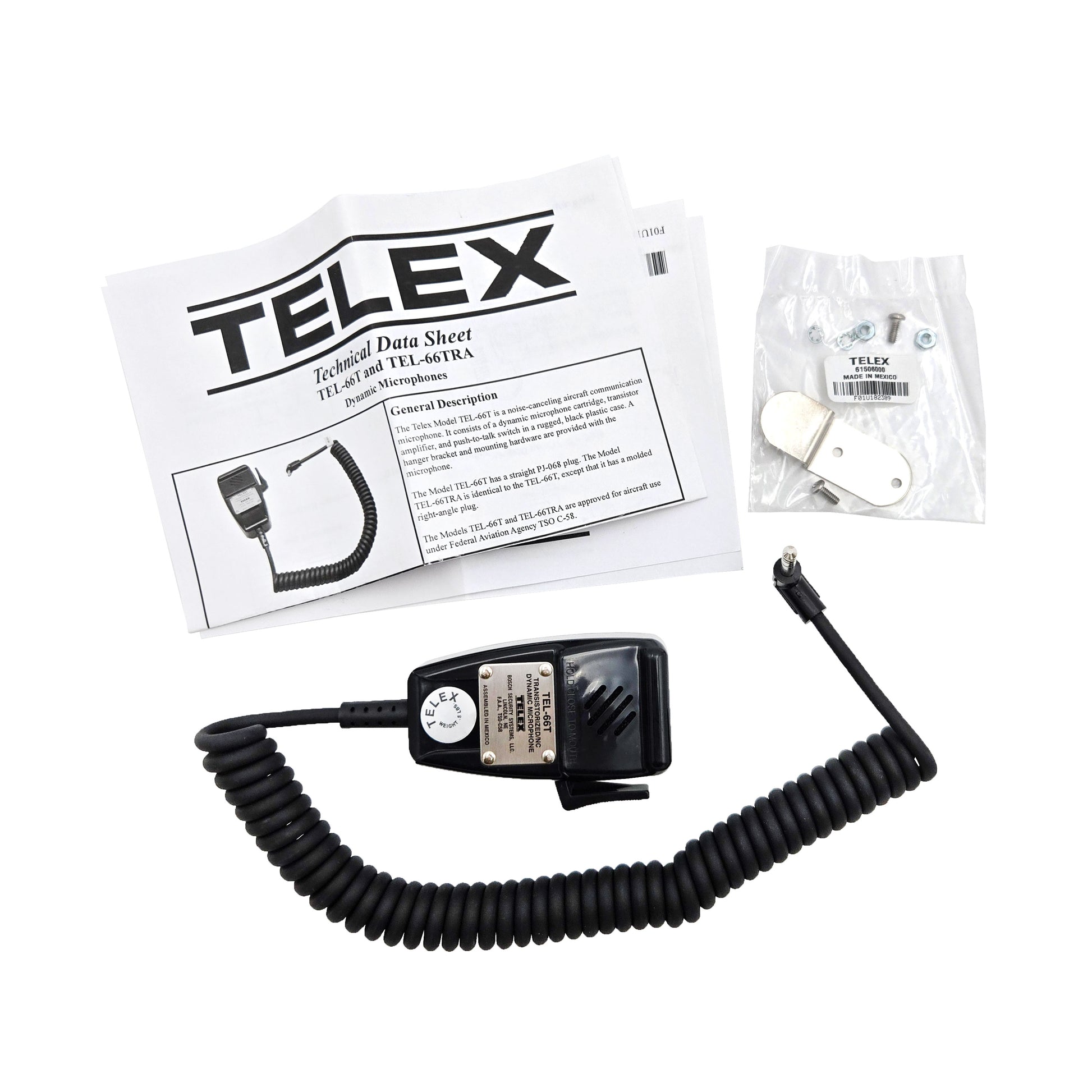 Telex 66TRA Handheld Microphone – Full Contents Display