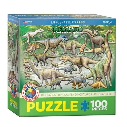 EuroGraphics Dinosaurs 100-Piece Jigsaw Puzzle