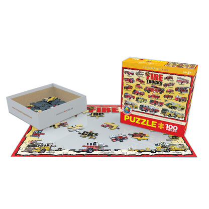 EuroGraphics Fire Trucks 100-Piece Jigsaw Puzzle