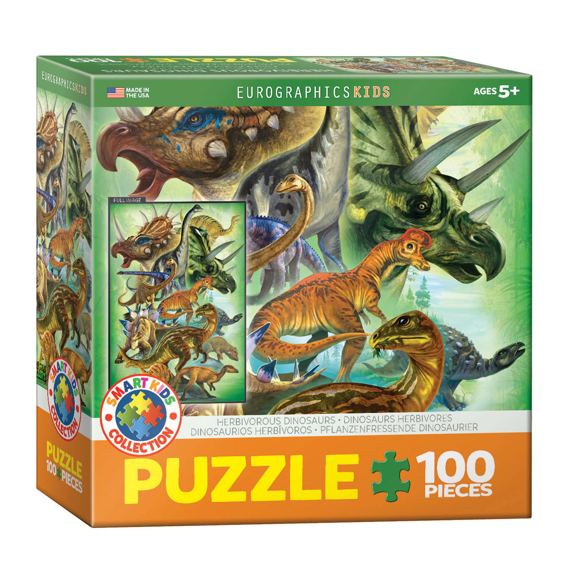 EuroGraphics Herbivorous Dinosaurs 100-Piece Puzzle