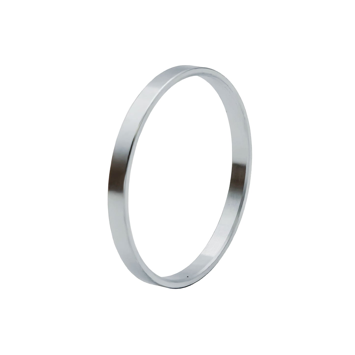 Close-up of Piper Aircraft wheel spacer 63484-000, silver metal ring with smooth reflective finish.