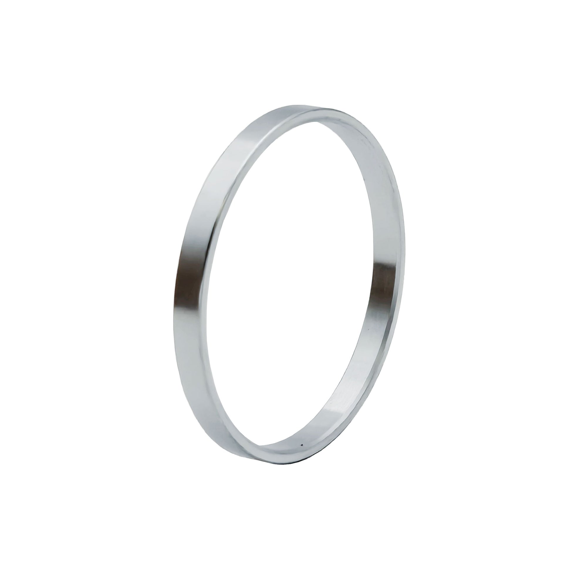 Close-up of Piper Aircraft wheel spacer 63484-000, silver metal ring with smooth reflective finish.