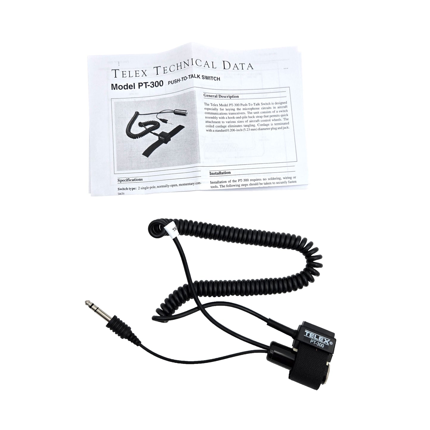Telex PT-300 Push-to-Talk Switch – All Components Shown