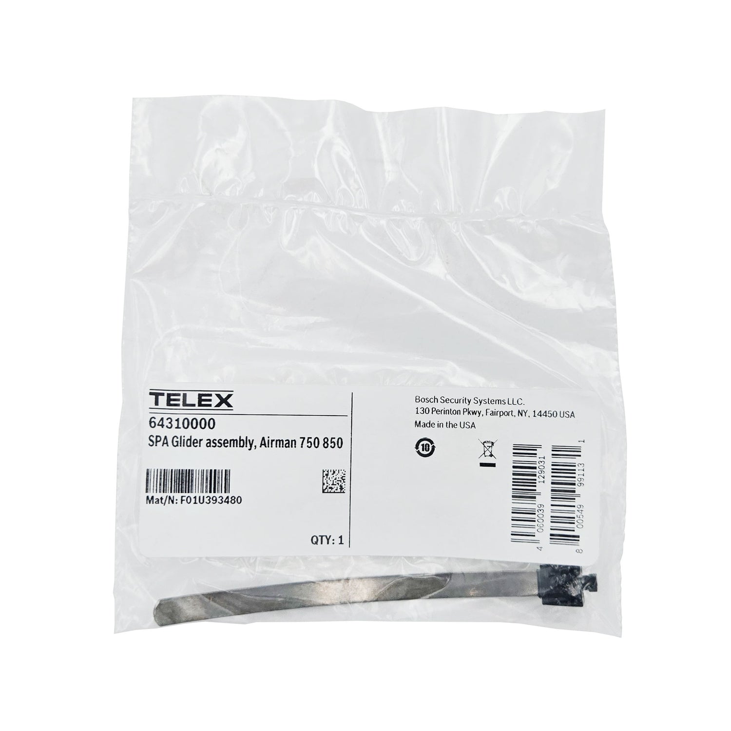Telex Glider Assembly 64310-000 – Sealed in Original Packaging