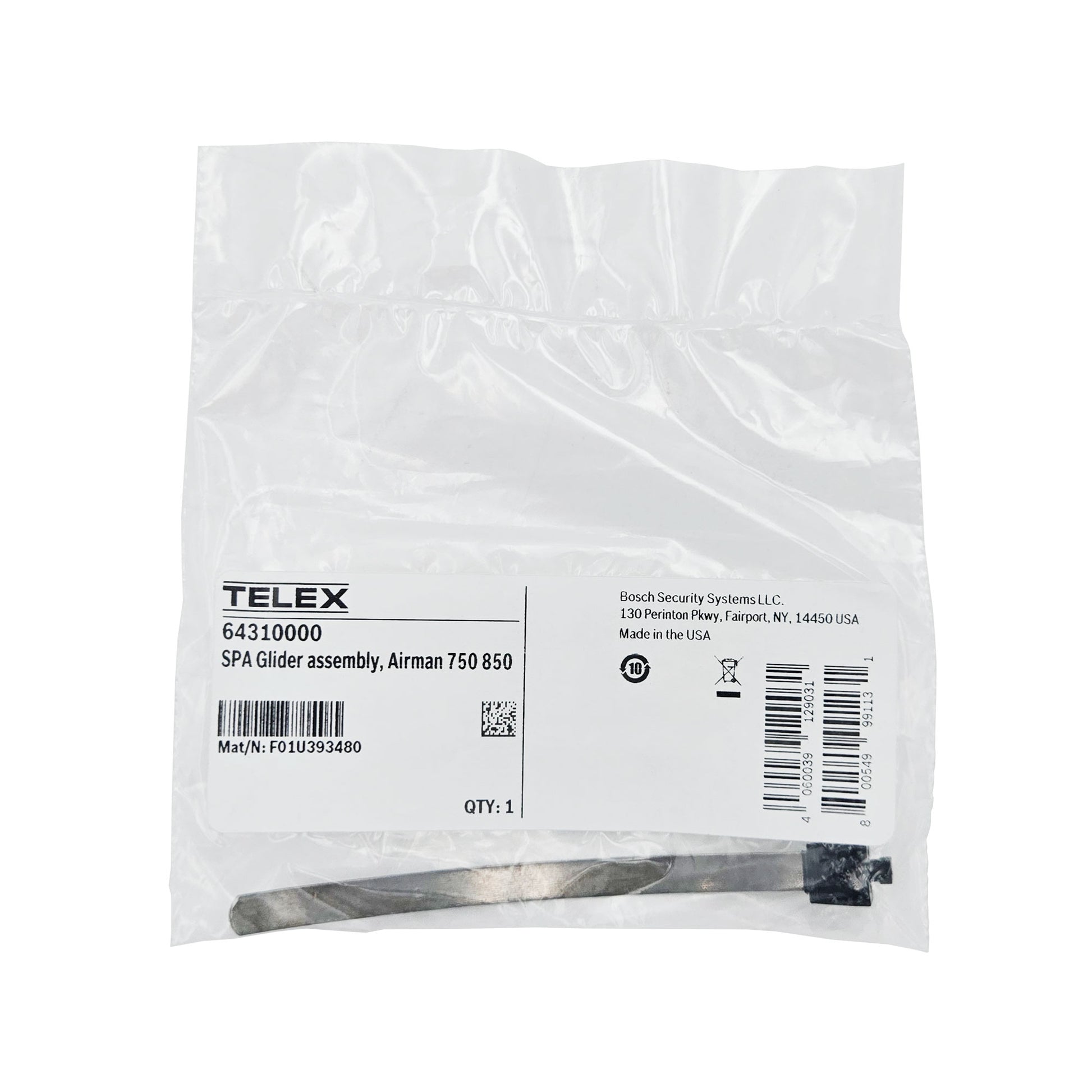 Telex Glider Assembly 64310-000 – Sealed in Original Packaging