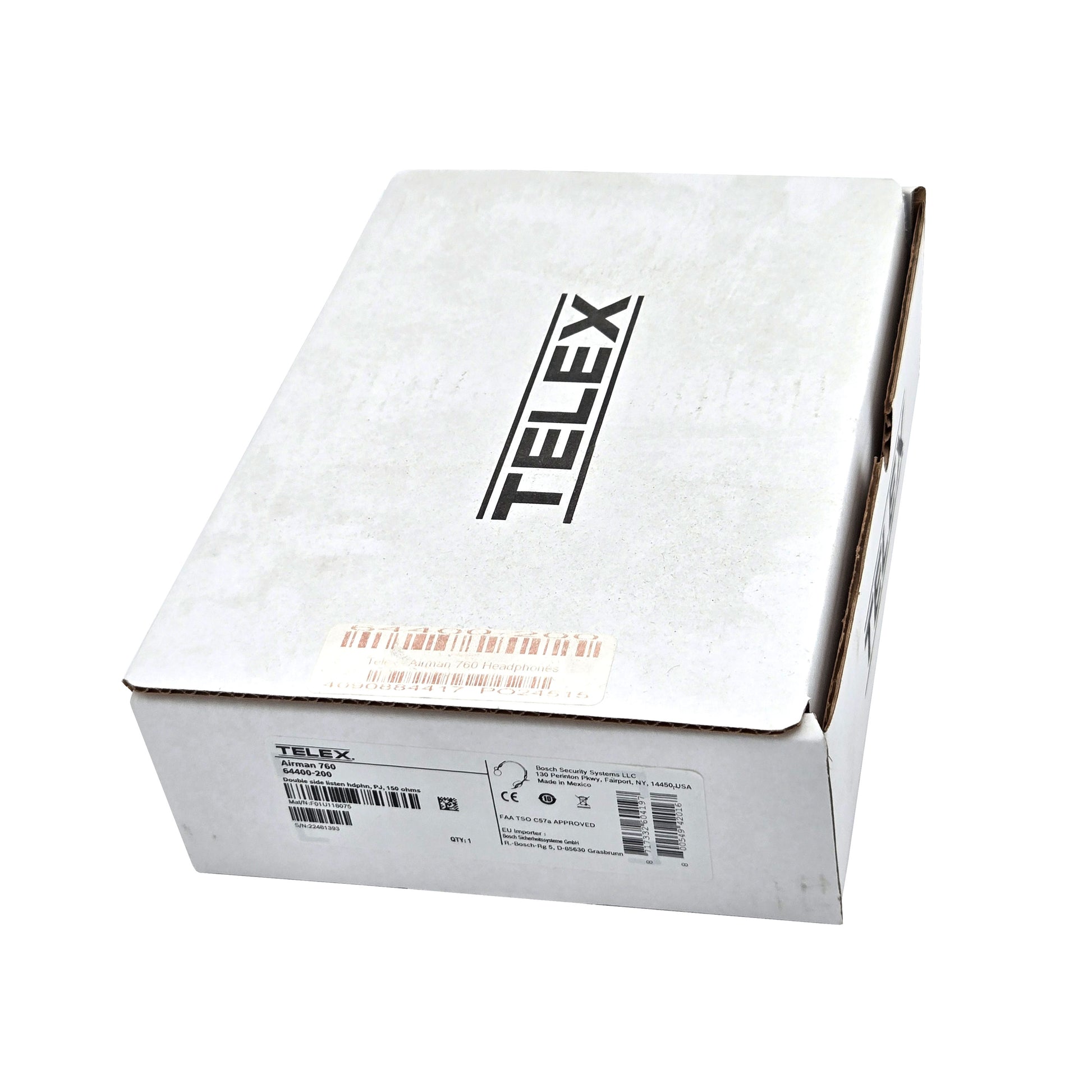 Telex Airman 760 Headphones – Angled View of Product Packaging