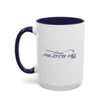 Pilots HQ Aviation Mug – 15oz Ceramic, Blue Accent Design