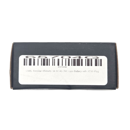 CNHL MiniStar 650mAh 4S 70C LiPo Battery – Box with Barcode Label