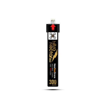 NewBeeDrone - Nitro Nectar Gold 300mAh 1S HV LiPo Drone Battery, Single Battery
