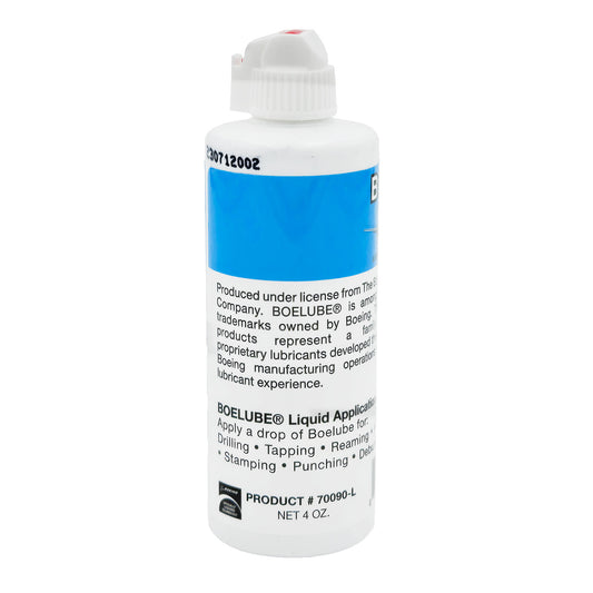 Boelube Machining Liquid 4 oz – Left Side View with Label Details