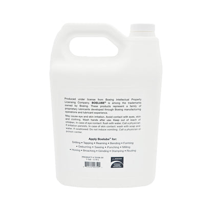 Boelube Synthetic Water Soluble Machining Fluid 70105 – Back View with Usage and Safety Info