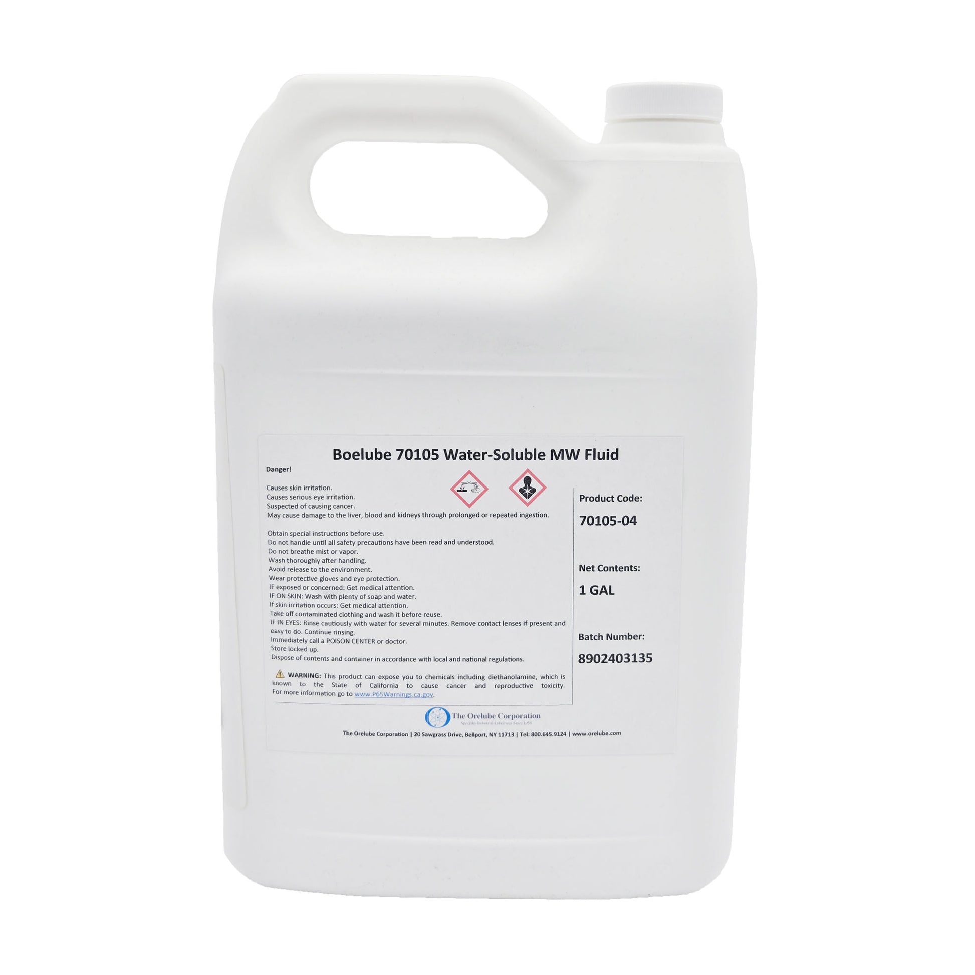 Boelube High Performance Machining Liquid 70106 – Back View with Instructions and Warnings