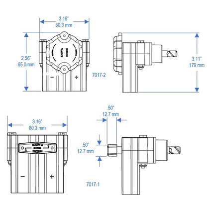 Technical drawing of Rebling 7017-1 plug showing dimensions and specifications