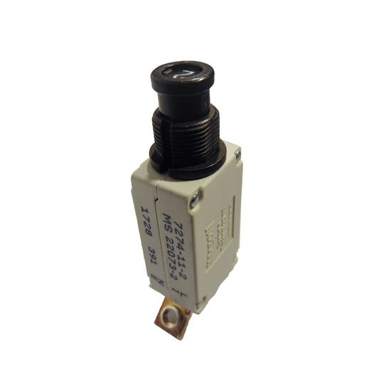 Klixon 7274-11-2 2 Amp Push Pull Aircraft Circuit Breaker MS22073-2