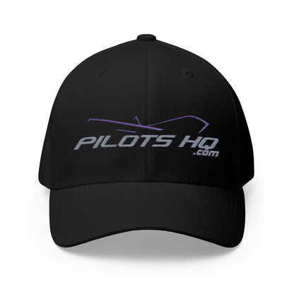 Pilots HQ Structured Cap – Classic Fit, Curved Visor, Embroidered Logo