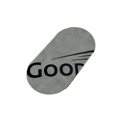 Back of Goodrich Small Oval Fastpatch aircraft tire repair patch