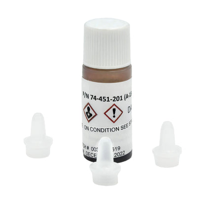 Goodrich Adhesive Accelerator 1/4 oz bottle with white cap and three dropper tips on white background.