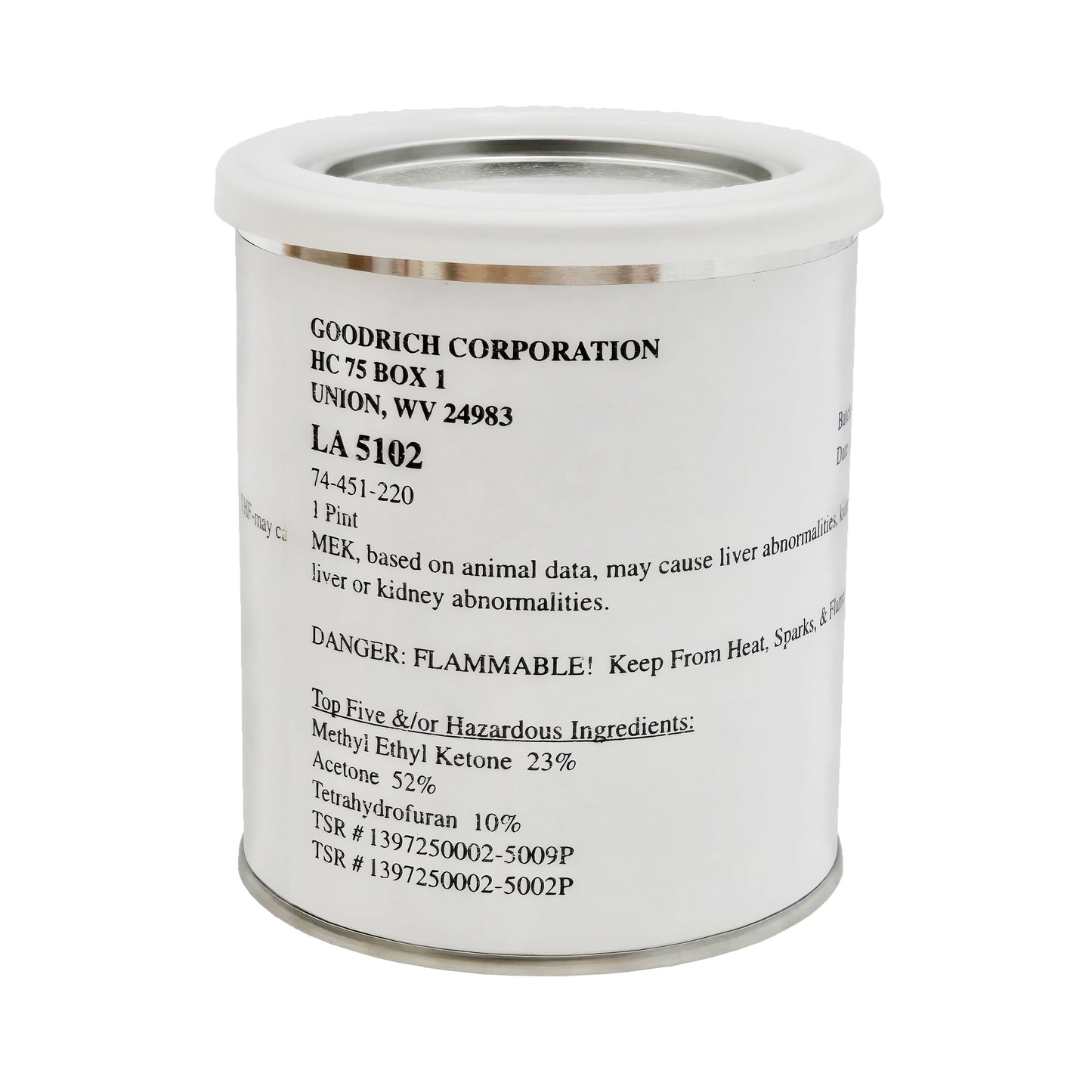 Goodrich LA 5102 Adhesive 74-451-220 – Front View of 1 Pint Can