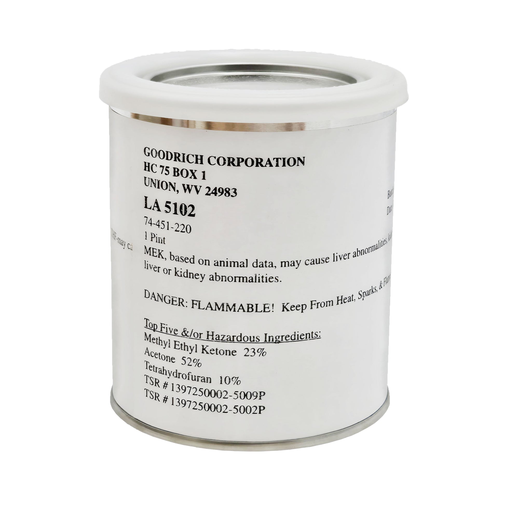 Goodrich LA 5102 Adhesive 74-451-220 – Front View of 1 Pint Can