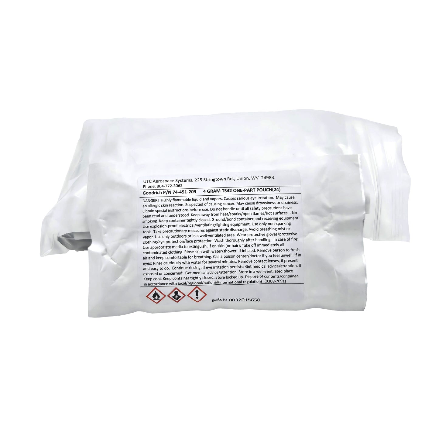 Goodrich Pneumatic De-Icer Pinhole Repair Kit 4 g TS42 one-part pouches, 24 pieces - P/N 74-451-209, adhesive sealant for repairs