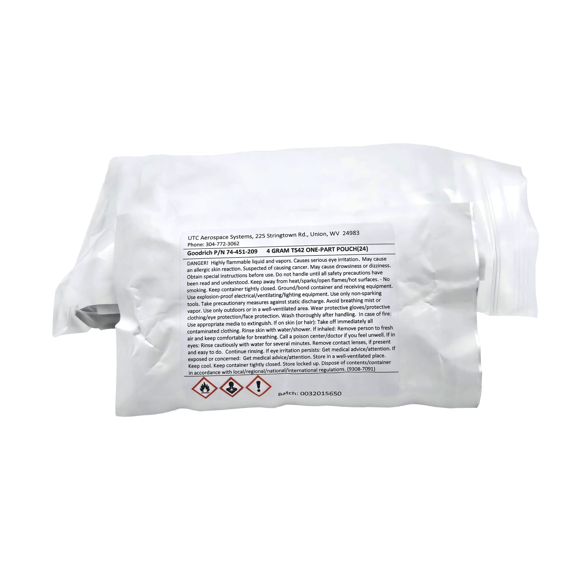 Goodrich Pneumatic De-Icer Pinhole Repair Kit 4 g TS42 one-part pouches, 24 pieces - P/N 74-451-209, adhesive sealant for repairs