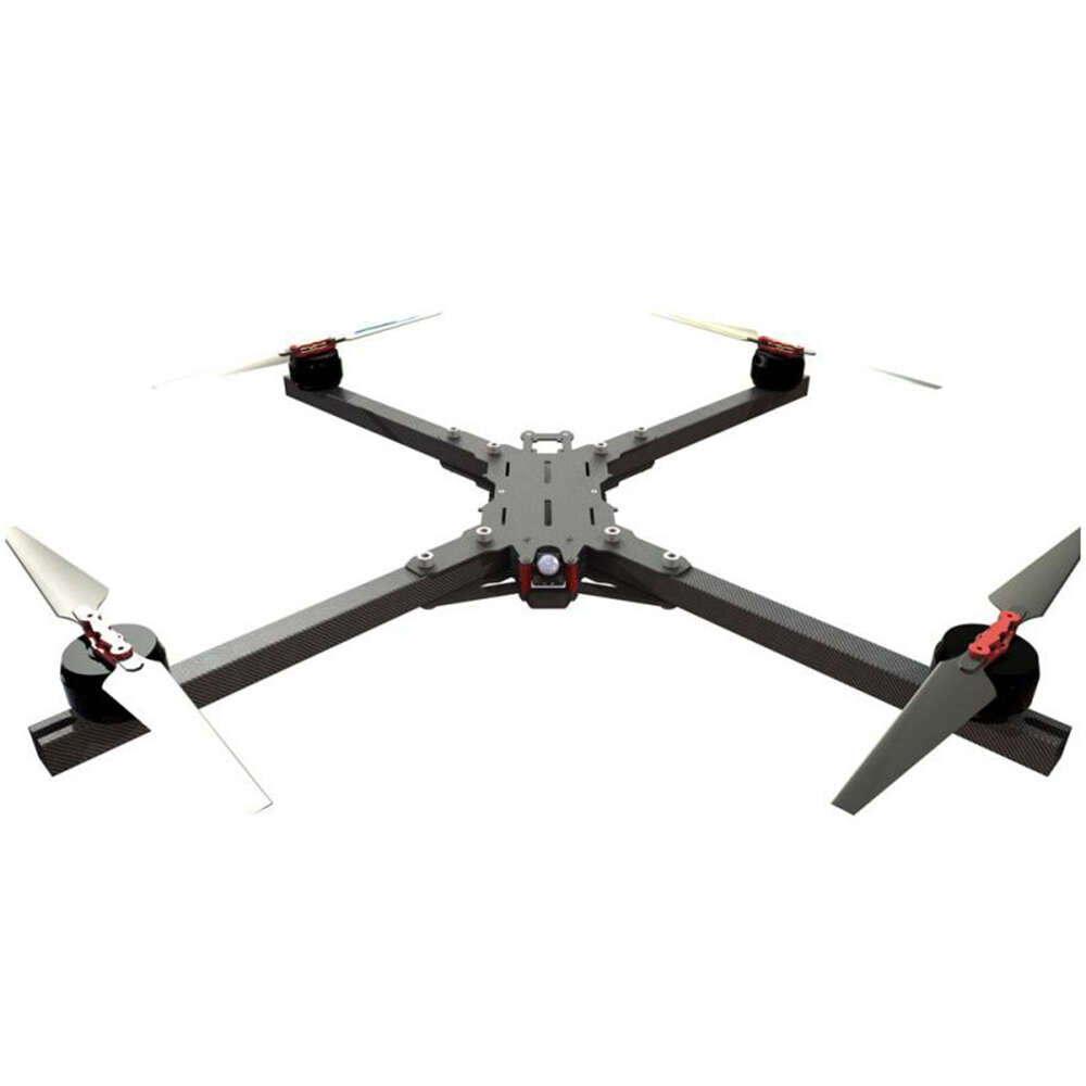 TBS Source X X-Class Drone Frame – Front Angle with Props Installed