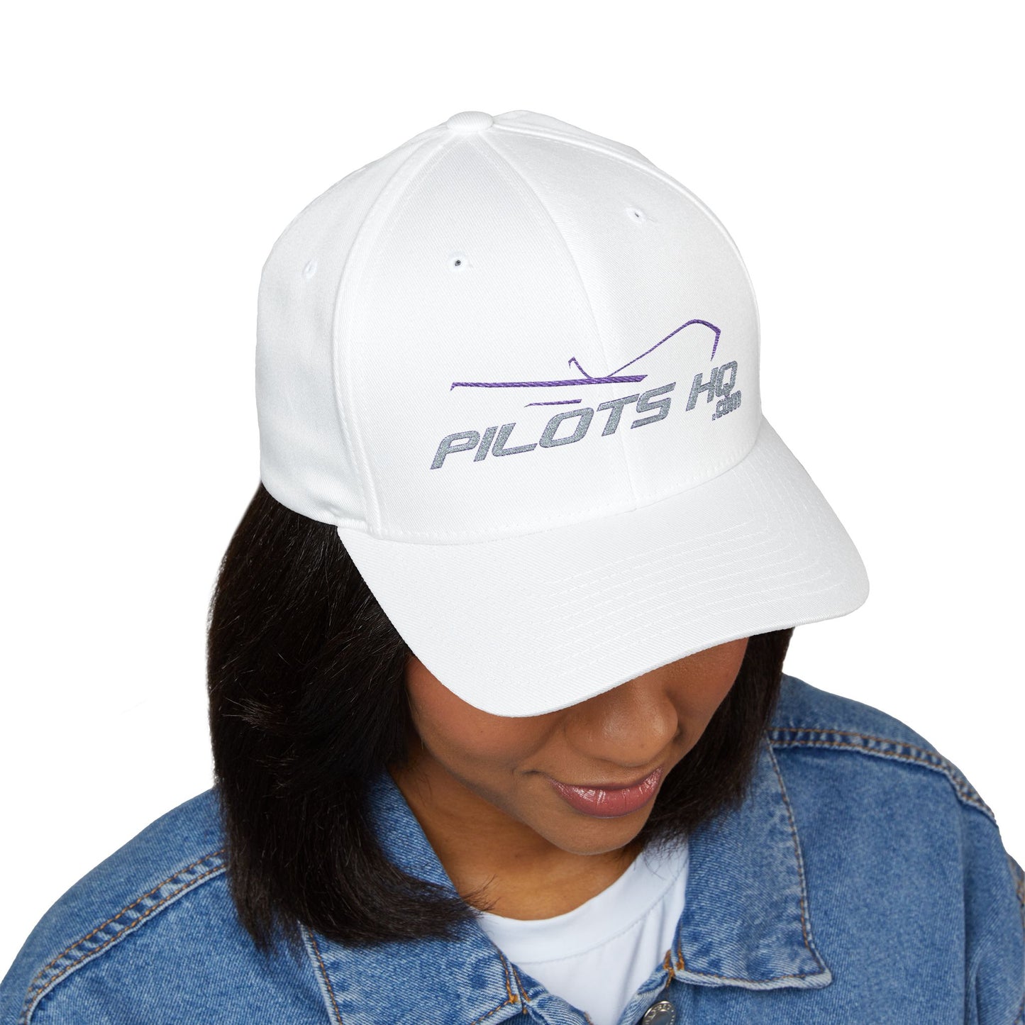Pilots HQ Structured Cap – Classic Fit, Curved Visor, Embroidered Logo