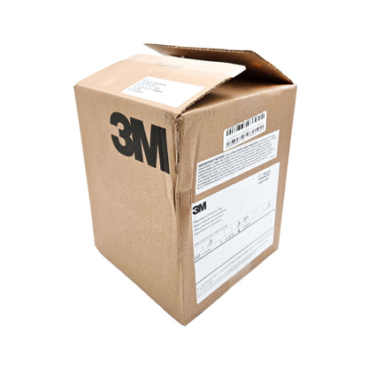 Top-down view of 3M 8663HS polyurethane tape packaging box with detailed product label showing dimensions, safety notice, and barcode