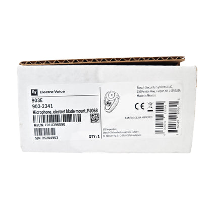 Telex PJ-068 Dynamic Microphone – Product Label with Specs and Model Info