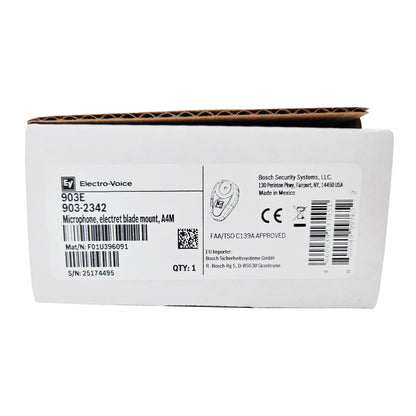 Telex 903-1342 Microphone – Box Label with Product Info and XLR Details
