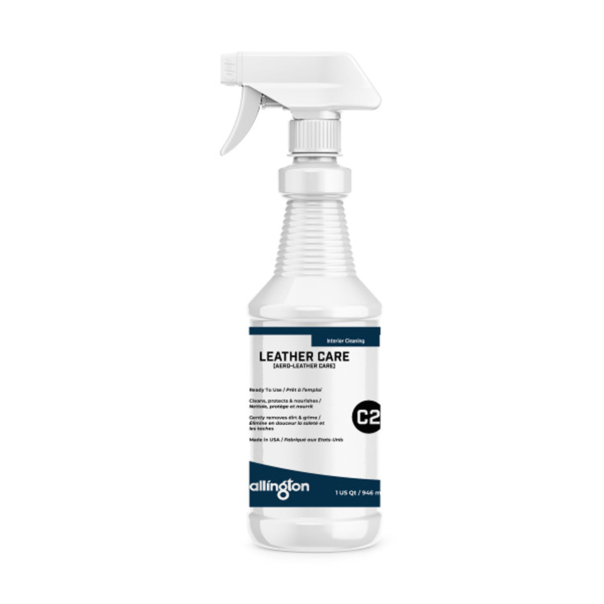 Callington Aero-Leather Care spray bottle – aircraft-approved leather cleaner and conditioner for interior use.